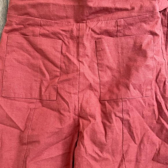 REVOLVE Majorelle Jennifer Pants High Waisted Flare Pants Dark Burnt Orange - Picture 4 of 5